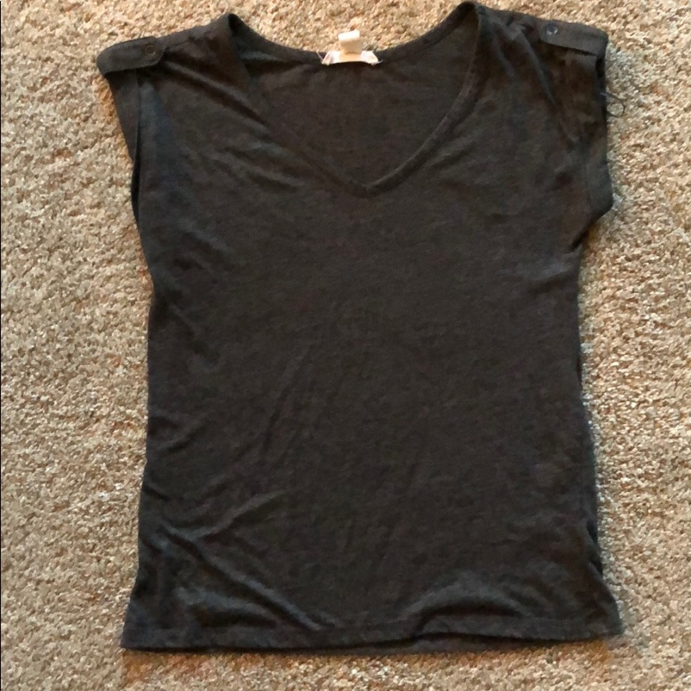 Dark grey plain tee